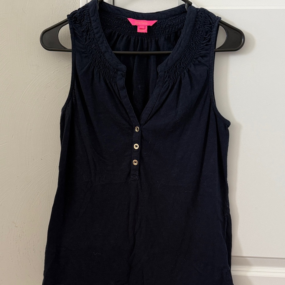 Women's Sleeveless Navy Top
